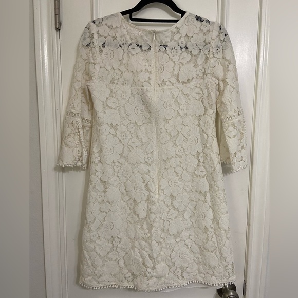 Vince Camuto White Lace Long Sleeve Dress - Picture 9 of 10